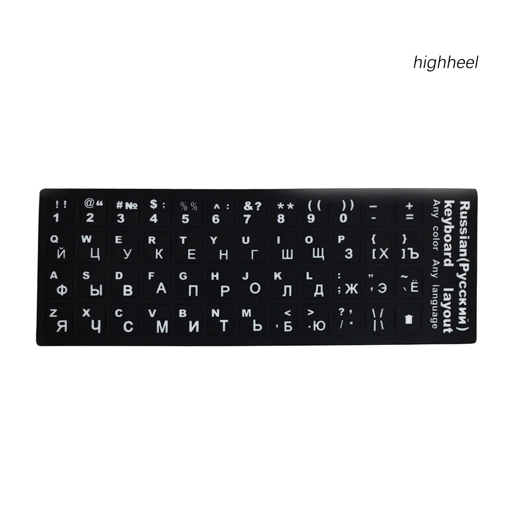 Miếng dán bàn phím laptop máy bàn tiếng Anh Nga Nhật Thái
