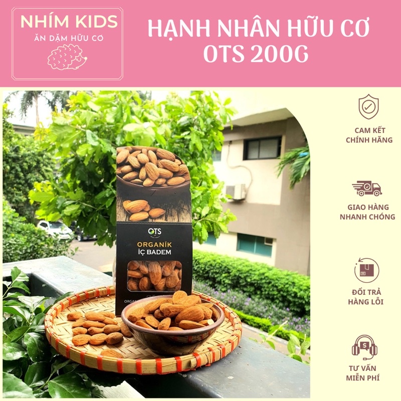 Hạnh nhân hữu cơ đã tách vỏ Markal/ OTS 200G