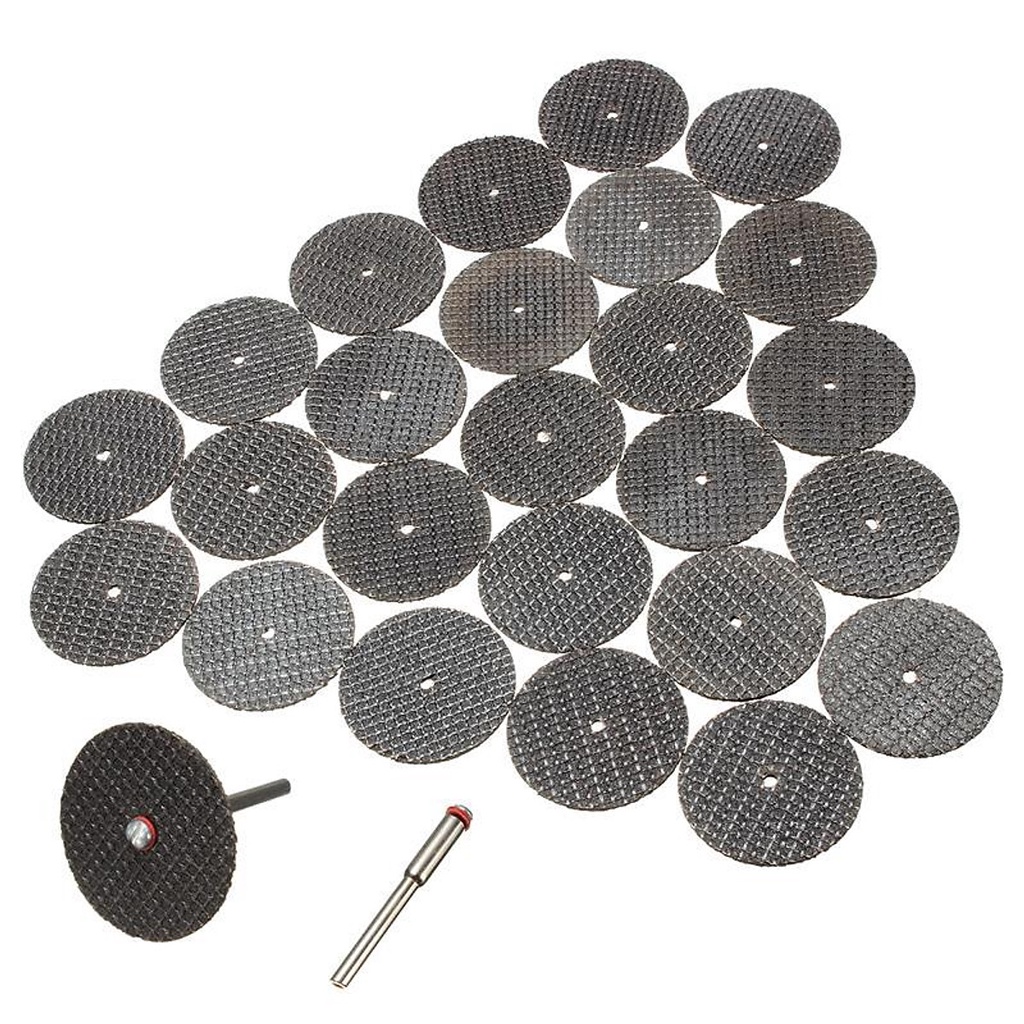 25 đĩa cắt sắt mini dây gai tặng kèm 2 cán hay lưỡi cưa cắt nhôm mini
