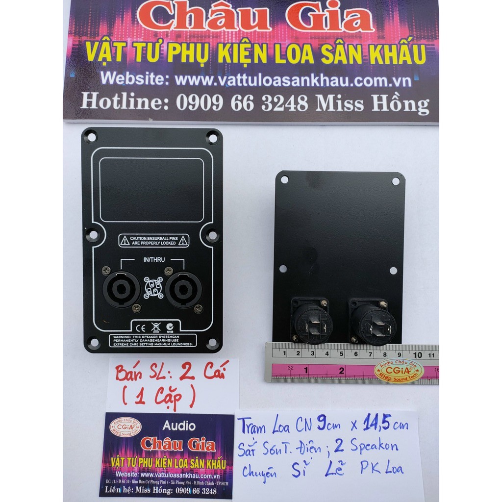 Trạm loa bằng sắt 9cm x 14.5cm 2 cái Audio châu Gia