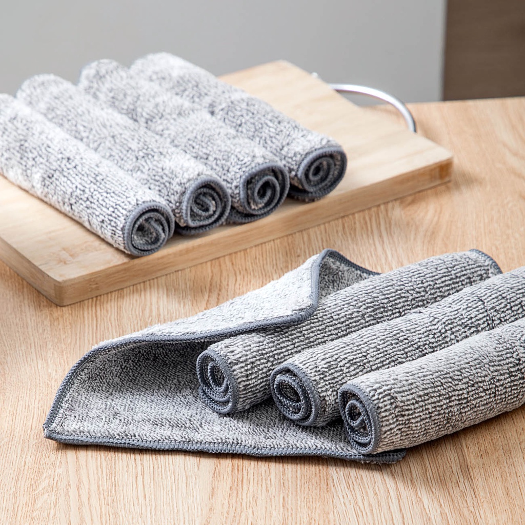 Set 5 Khăn Lau Chén Dĩa Chống Dầu Mỡ