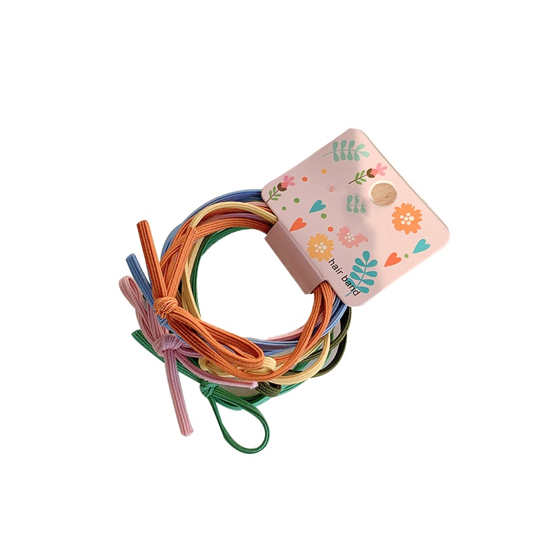 Set 6 Dây Buộc Tóc Màu Sắc Ngọt Ngào Phong Cách Hàn Quốc Cho Nữ