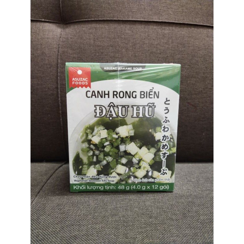 Canh rong biển đậu hũ Asuzac_ rong biển sấy_ canh chay ăn liền