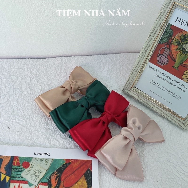 KẸP TÓC NƠ TẦNG TIỂU THƯ XINH XẮN mã KT39 - [Nhà Nấm handmade]