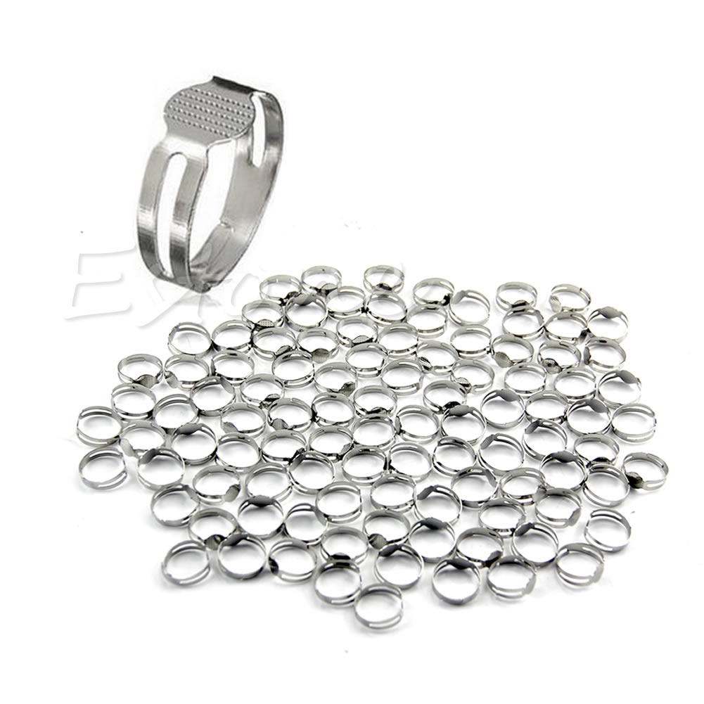 Set 100 Vòng Đệm Phẳng Mạ Kim Loại 16mm Có Thể Điều Chỉnh Hỗ Trợ Làm Đồ Trang Sức DIY