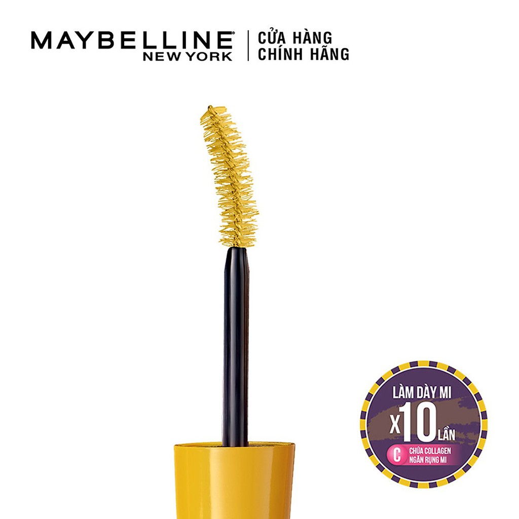 Mascara Maybelline Làm Dày Mi Gấp 10 Lần & Ngăn Rụng Mi Màu Đen Mascara Colossal Waterproof Black 9.2ml