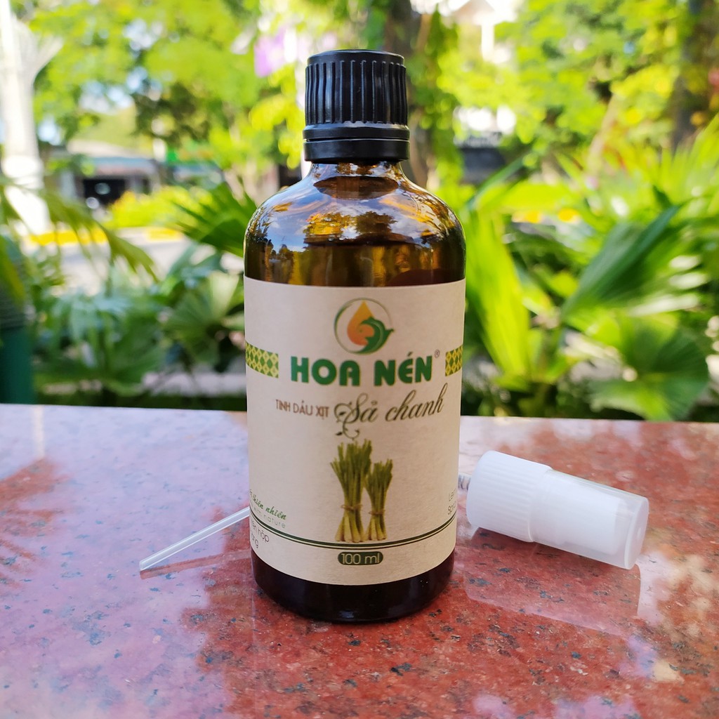 Tinh dầu sả chanh Hoa Nén 100ml dạng xịt phòng_Tinh dầu khử mùi, diệt khuẩn, đuỗi côn trùng hiệu quả