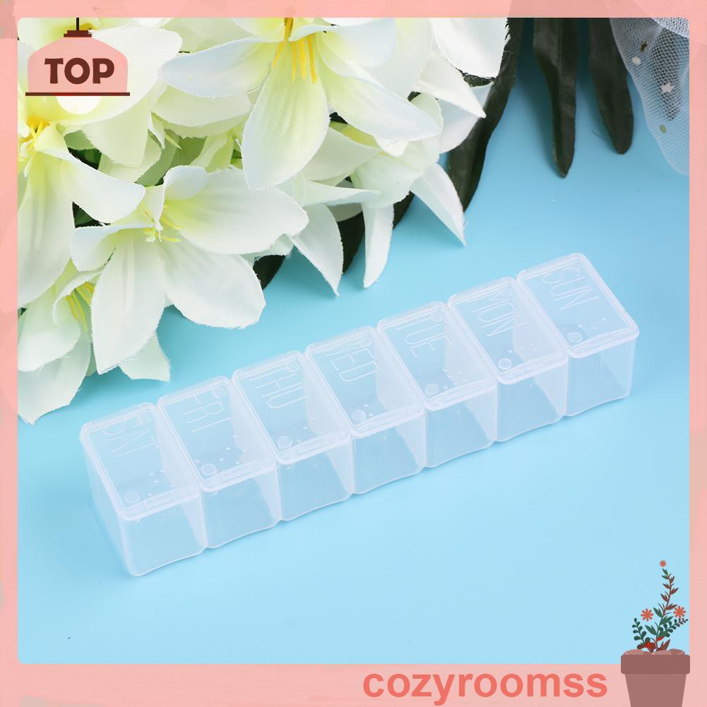 (Hàng Mới Về) Hộp Đựng Thuốc 7 Ngày Trong Suốt Nhỏ Gọn Tiện Dụng