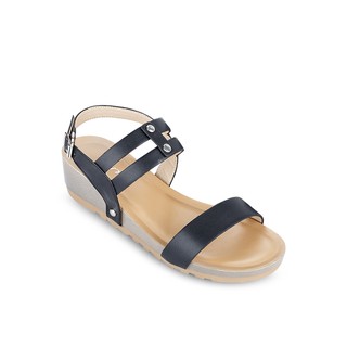  Giày sandal đế xuồng tán đinh w128-den 