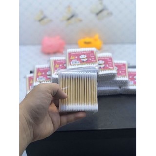 Tăm bông tiệt trùng cán gỗ dùng lấy mụn tại spa và tại nhà