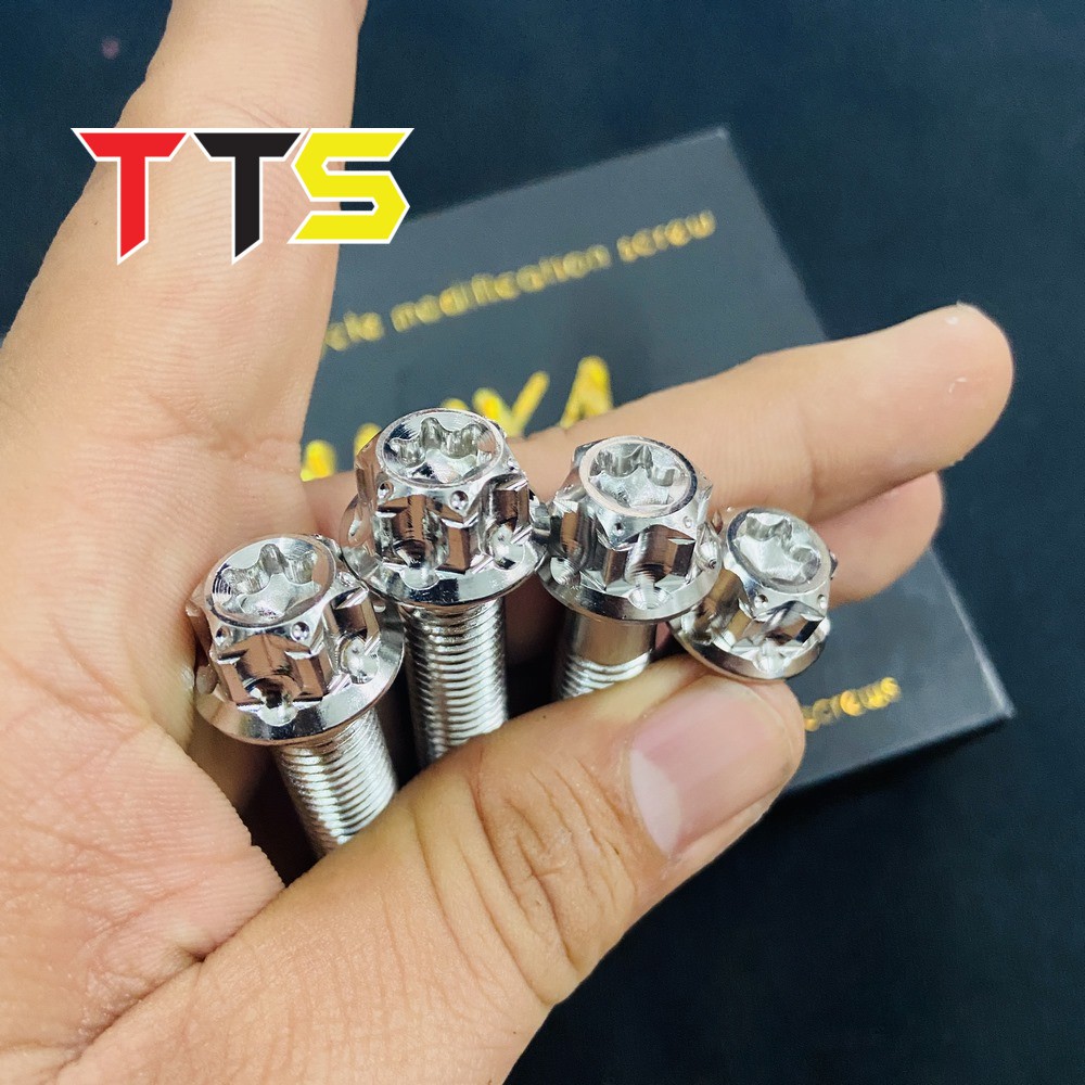 COMBO 4 ỐC SALAYA LẮP GẮP SAU XE VARIO, CLICK THÁI ĐỜI 2018 TRỞ LÊN BAO RỈ SÉT TRỌN ĐỜI