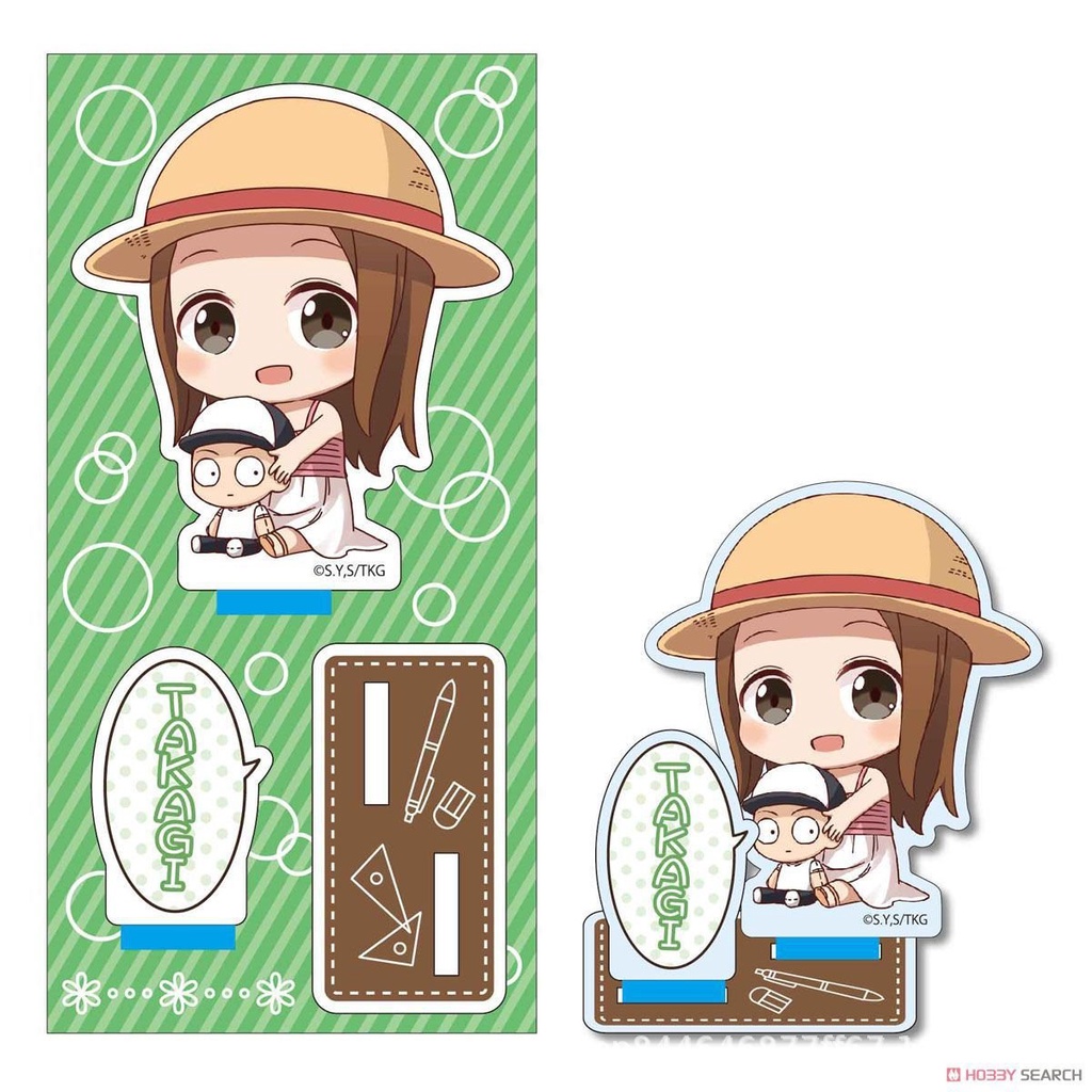 ( mini ) Standee NHẤT QUỶ NHÌ MA THỨ BA TAKAGI mô hình Karakai Jouzu no Takagi-san mica trong acrylic anime chibi