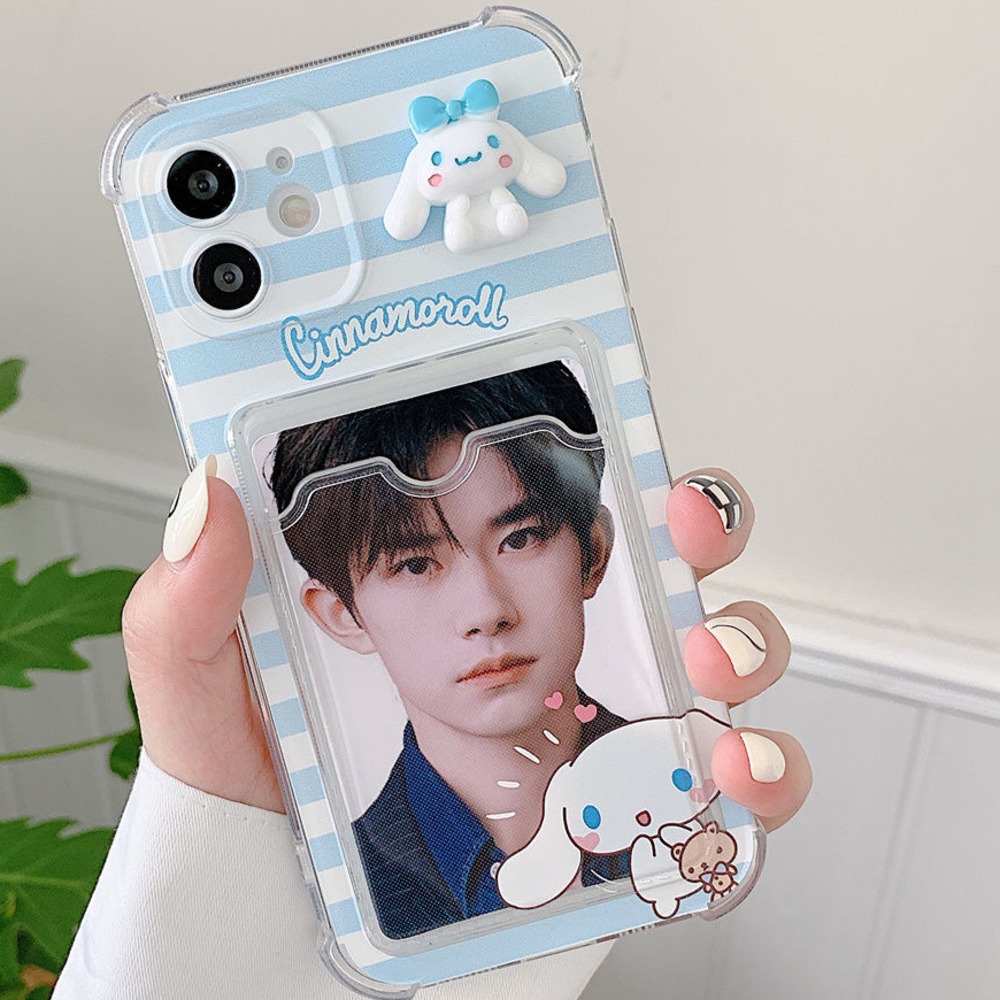 Ốp Điện Thoại Trong Suốt Hình 3D Cho iPhone 12 13 11 Pro Max X Xs Max Xr 7 8 Plus
