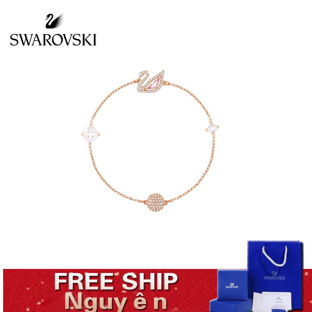 Vòng đeo tay đính đá swarovski kiểu thiên nga long lanh quyến rũ lãng mạn cá tính thời trang dành cho nữ