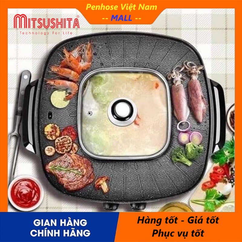 Bếp lẩu nướng điện đa năng Mitsushita MS-0981 chính hãng (bảo hành 12 tháng)