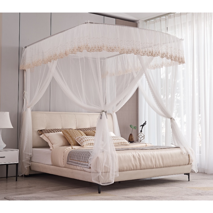Mùng Khung Thu Gọn Mộc Miên,Màn Lắp Đặt Không Khoan Tường - 608