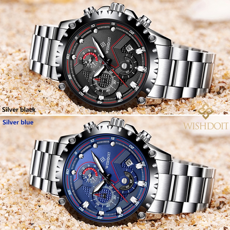 Đồng hồ quartz chất liệu thép không gỉ WISHDOIT