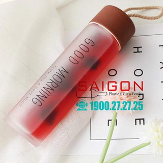 Bình Thủy Tinh Trụ Có Dây Đeo 350ml