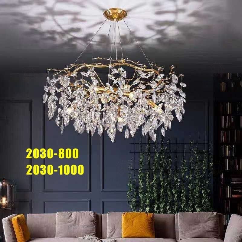 Đèn chùm thả pha lê cao cấp HAPOVA DOLKI 2030 + Tặng kèm bóng led 3 màu