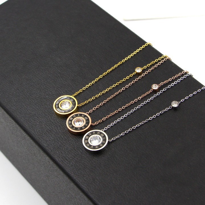 Dây Chuyền Khoen Tròn Titan Không Đen TT 1828