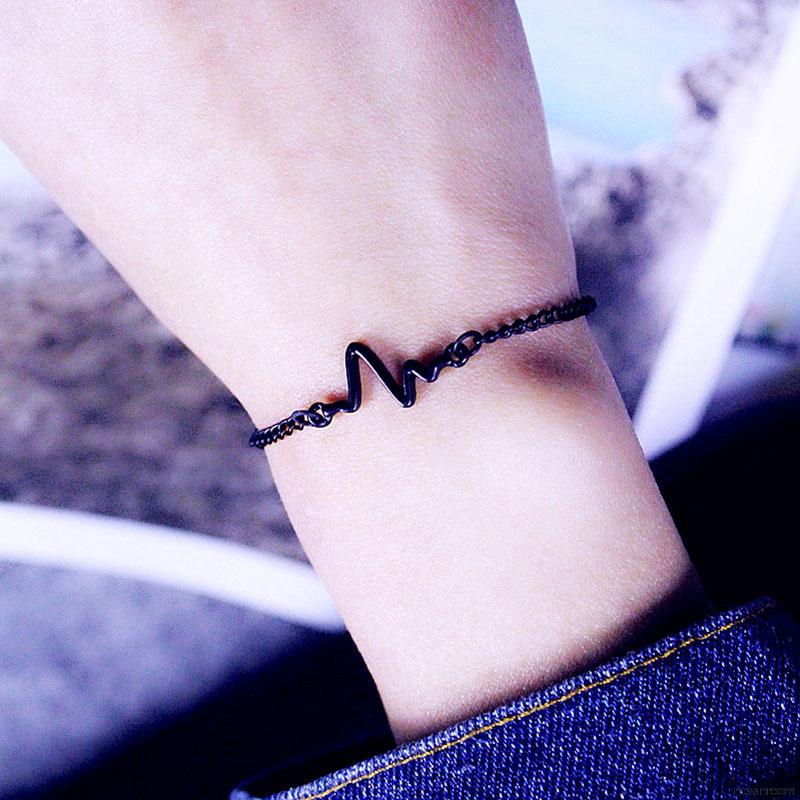 [Mã FASHIONCB232 hoàn tối đa 15K xu đơn 50K] Vòng Tay Hợp Kim Hình Nhịp Tim Xinh Xắn Cho Nữ | BigBuy360 - bigbuy360.vn