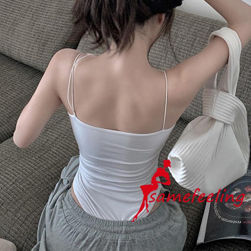 Sf Bộ Áo Liền Quần Hai Dây Cổ Khoét Sâu Gợi Cảm Thời Trang Mùa Hè Cho Nữ