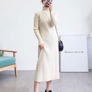 [Có sẵn] Váy Len Đũa Dáng Suông Quảng Châu 3 Màu Basic Hottrend