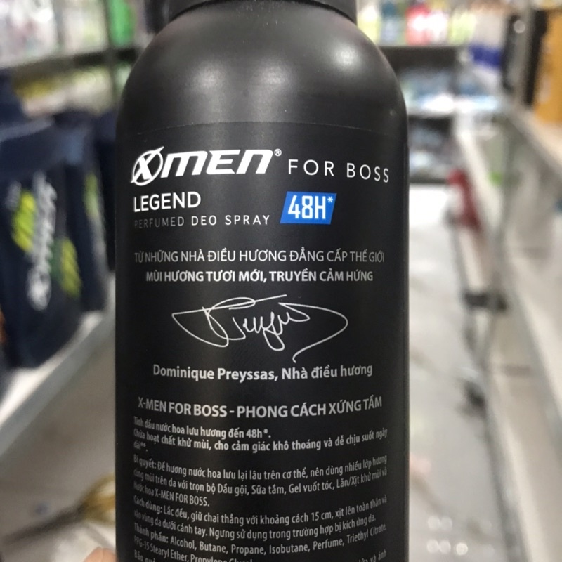 Chai Xịt Khử Mùi Xmen For Boss Legend 150ml