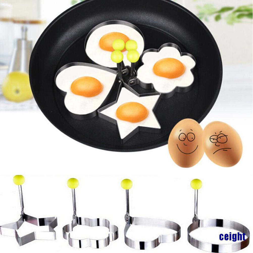 Khuôn chiên trứng ốp la nhiều hình dáng phong cách bằng thép không gỉ