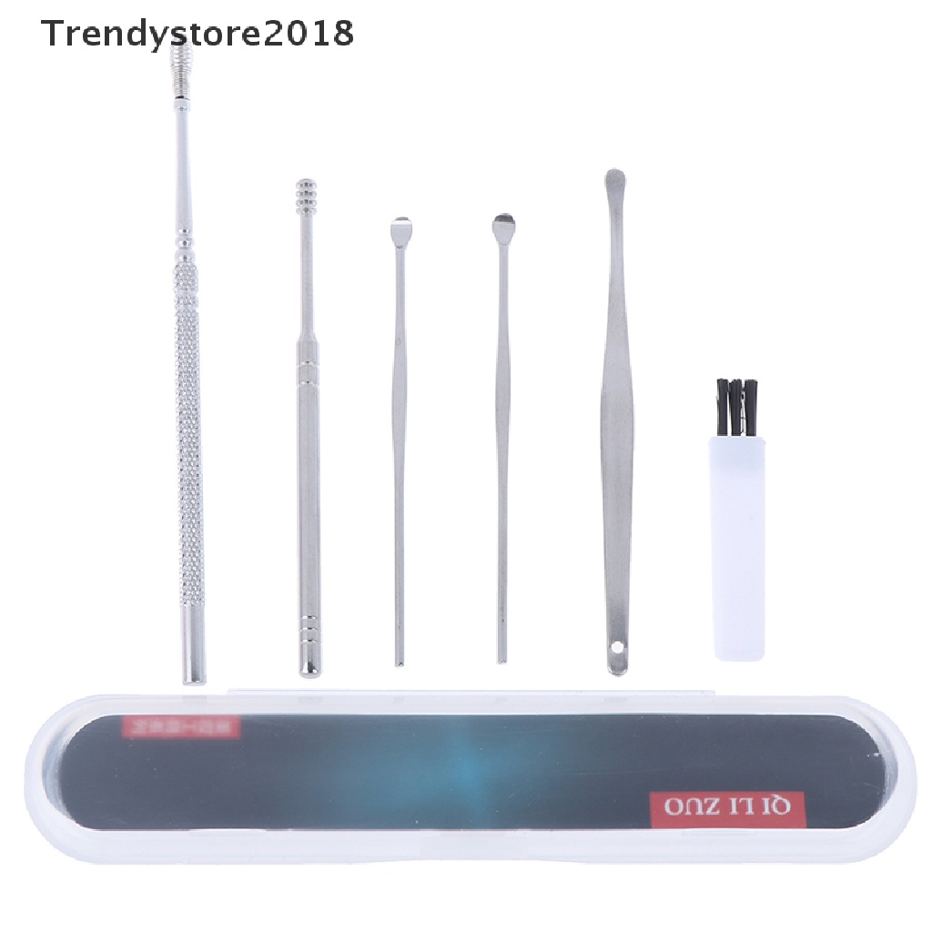 [Hàng mới về] Set 6 dụng cụ lấy ráy tai chất liệu thép không gỉ 20218