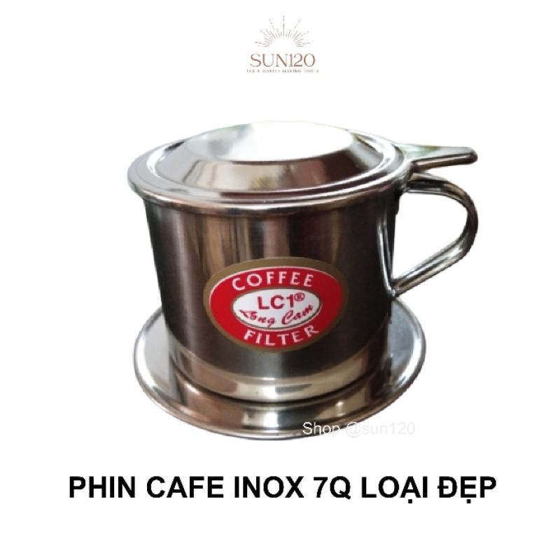 Phin cà phê inox 7Q lưới gài Long Cam hàng loại I | phin cafe | coffee filter