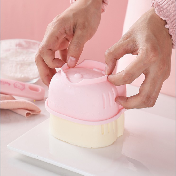 HELLOKITTY Khuôn Silicon Làm Bánh Hình Hello Kitty Kích Thước 4 Inch 6 Inch