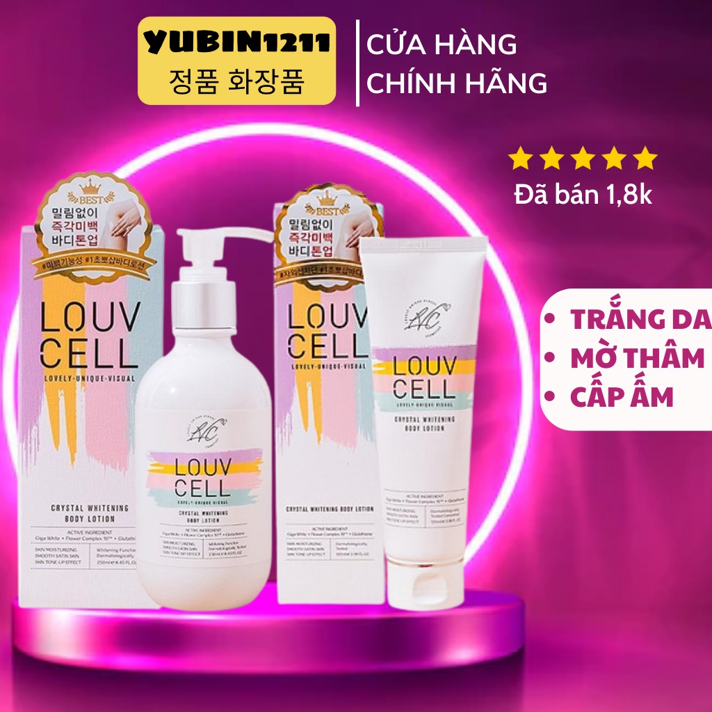 LOUV CELL Sữa Dưỡng Trắng Da Toàn Thân Body LouvCell