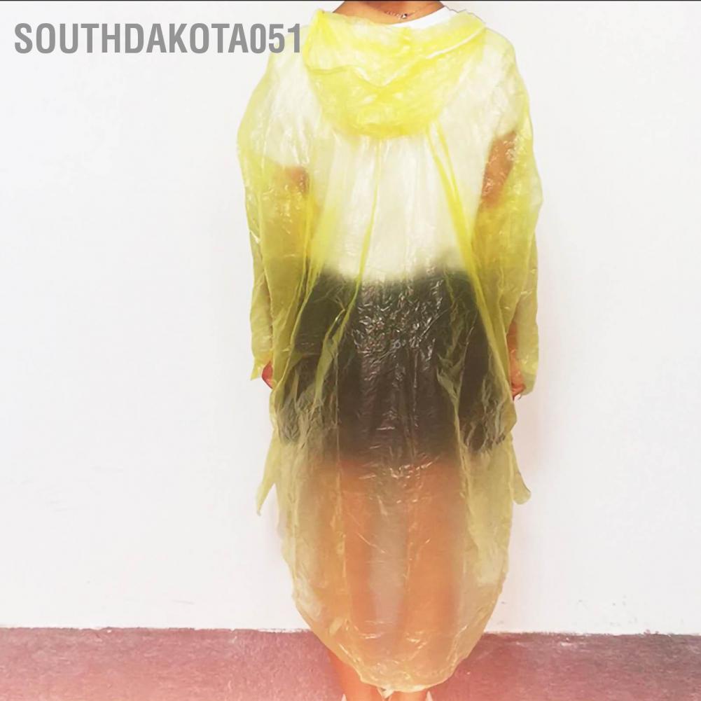Southdakota051 Rain Ponchos Disposable Raincoat PE Raining Protection Cover for Emergency Mountaineering Travel