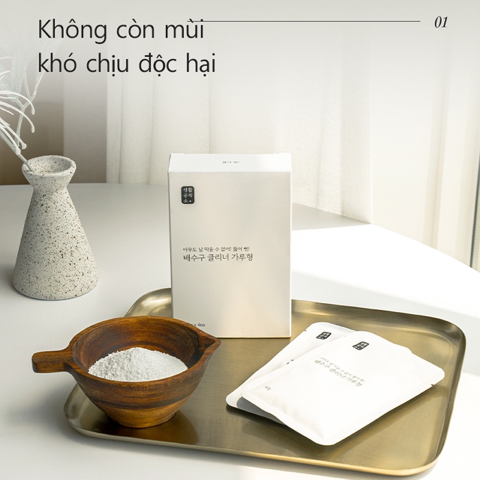 Hộp 4 Gói Bột Thông Cống Saengong Hàn Quốc 40g/Gói - K2V Shop