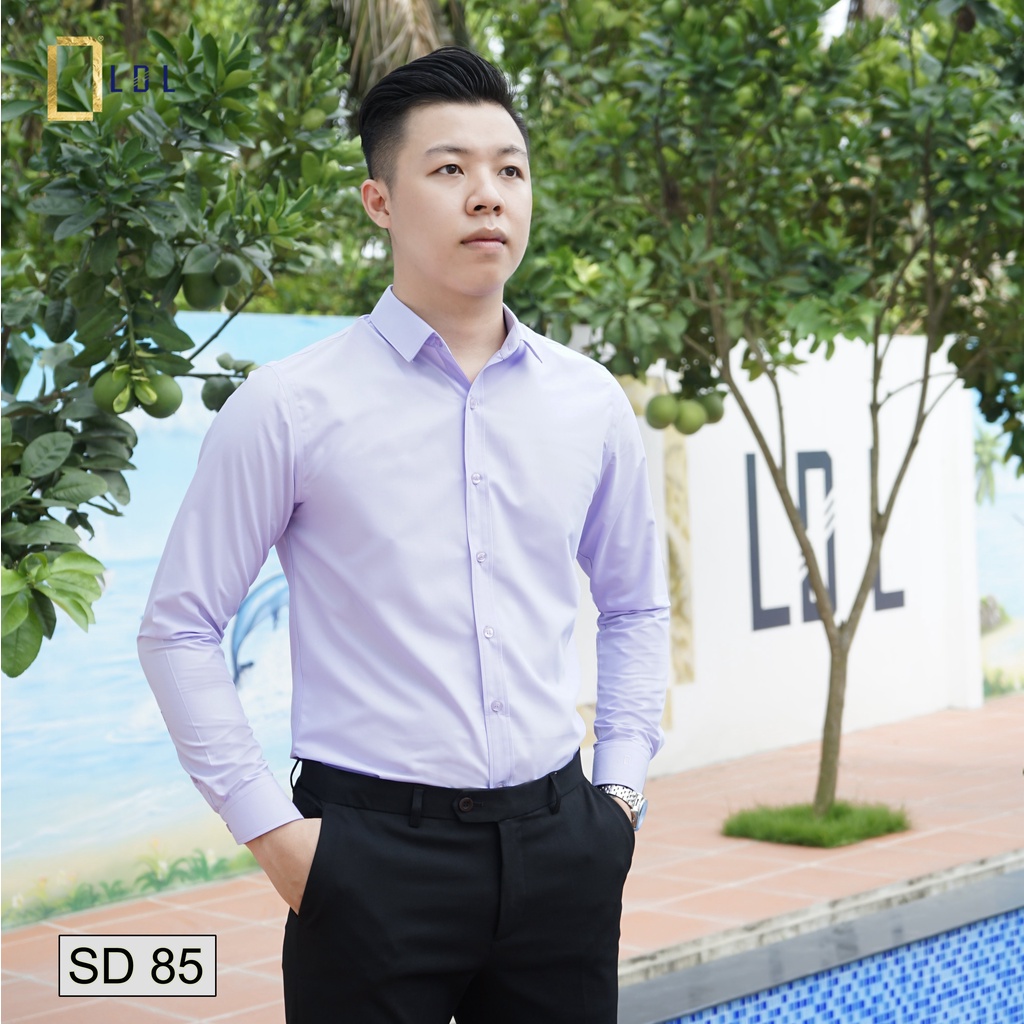Áo Sơ Mi Nam Dài Tay Chất Liệu Sợi Tổng Hợp Hạn Chế Nhăn Nhàu, Thấm Hút Mồ Hôi Thương Hiệu LDL