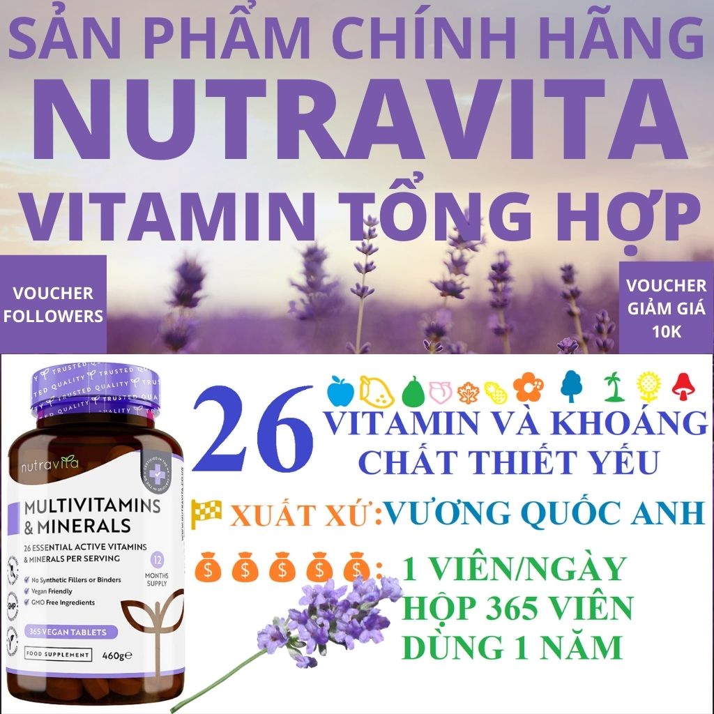 , 26 Vitamin&Khoáng Chất bổ sung năng lượng
