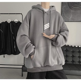 ÁO HOODIE NỈ BÔNG SIÊU DÀY IN 3 SỌC TRƯỚC NGỰC NAM NỮ MẶC CỰC CHẤT