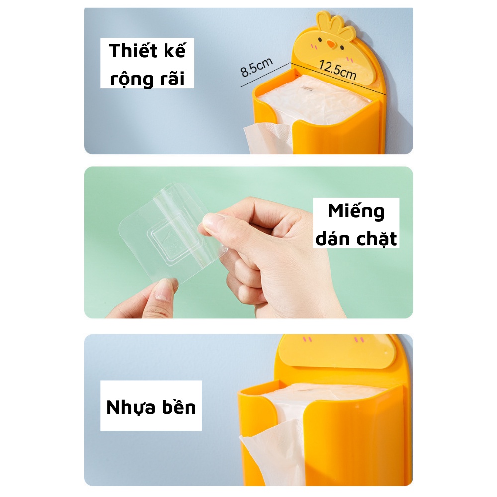 Hộp đựng giấy ăn giấy vệ sinh hình thú ngộ nghĩnh dán tường hộp giấy đa năng nhà tắm nhà bếp