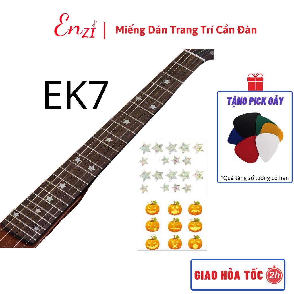 Sticker dán cần đàn miếng dán trang trí khảm cần đàn guitar chất lượng Enzi