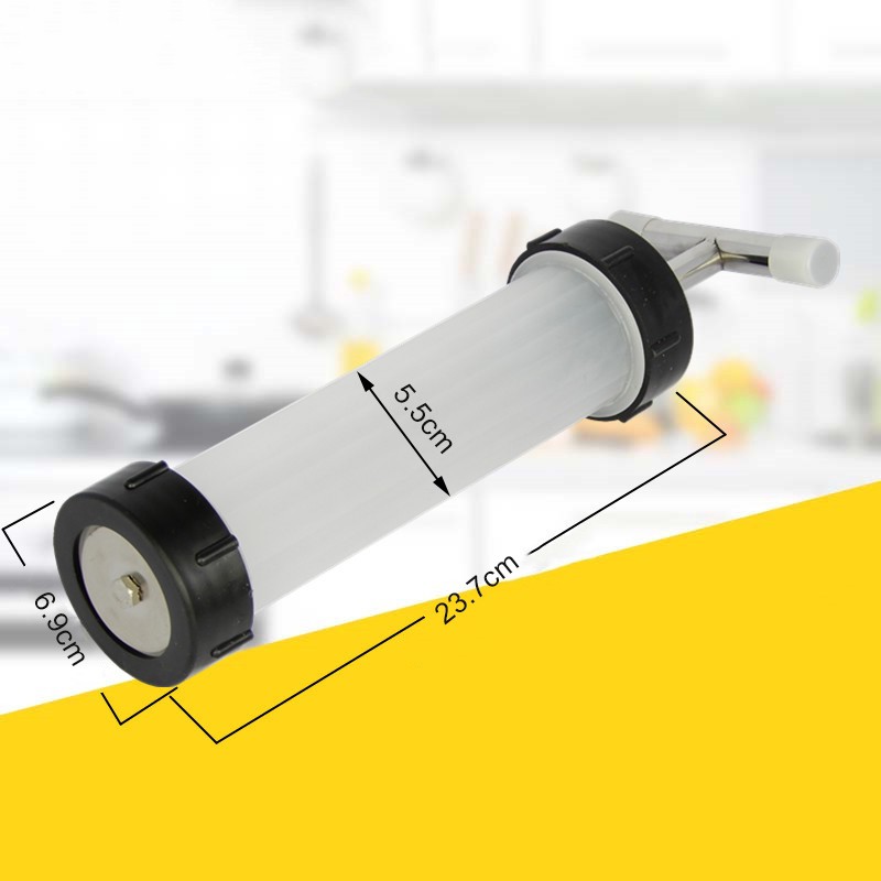 Dụng cụ nhồi xúc xích, lạp xưởng tay cầm inox cho gia đình