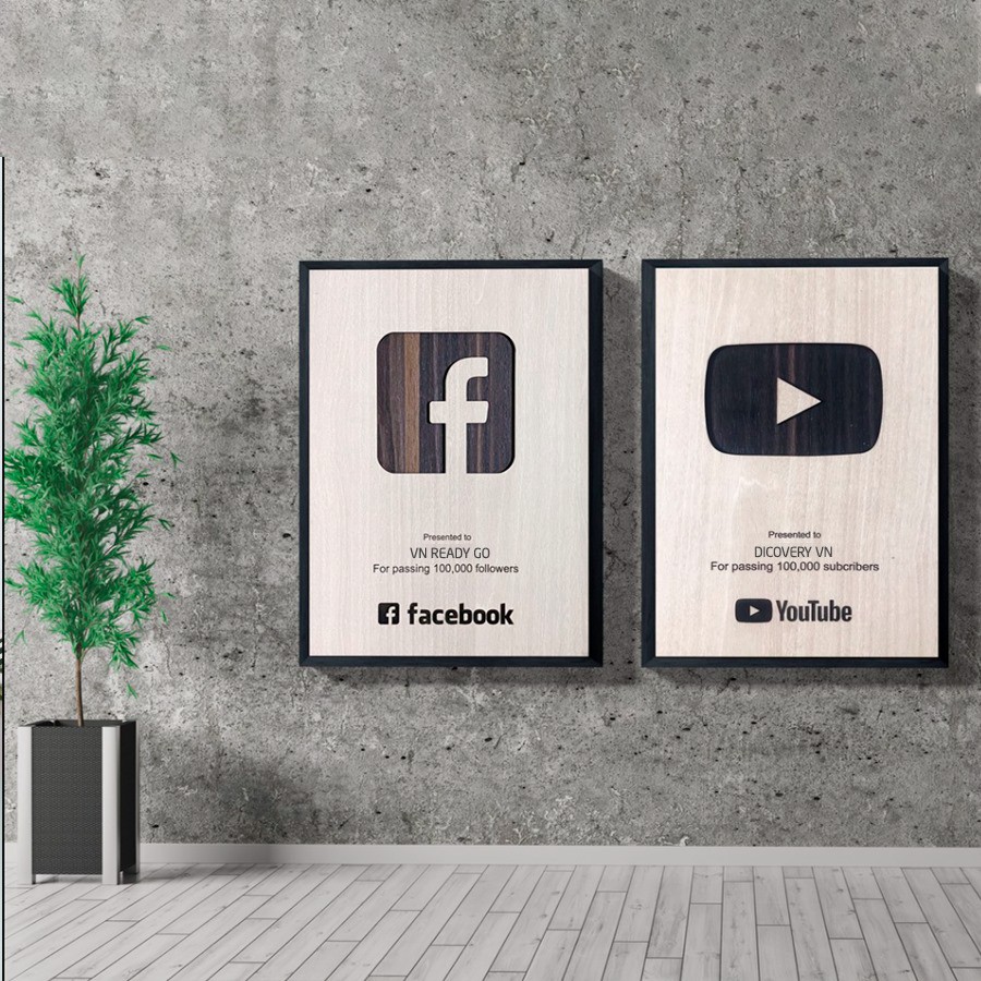 Nút bạc, vàng Facebook, YouTube, TikTok