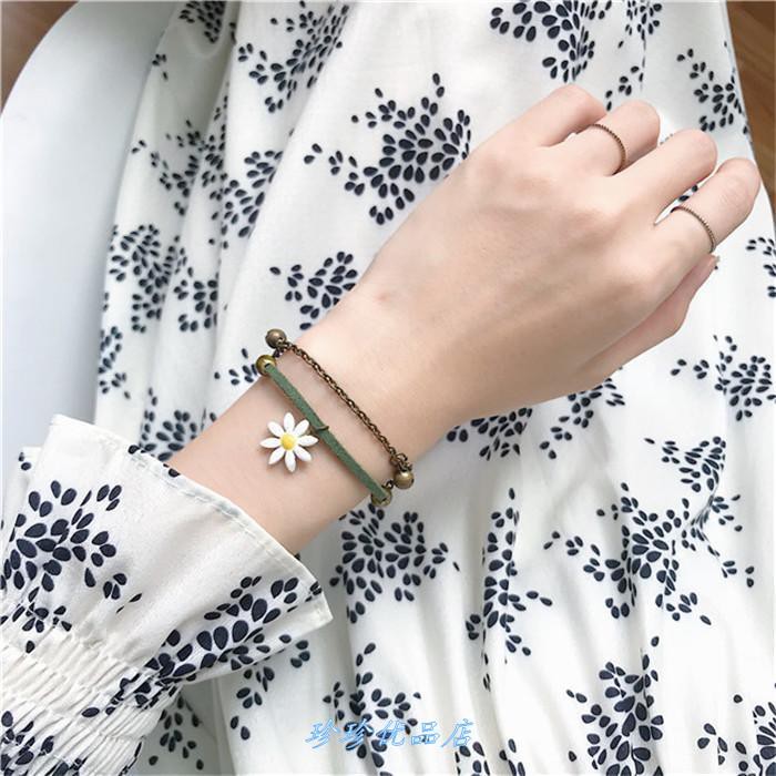 Vòng tay hoa cúc 2 sợi tinh tế giá sỉ PK16 Miucho | BigBuy360 - bigbuy360.vn
