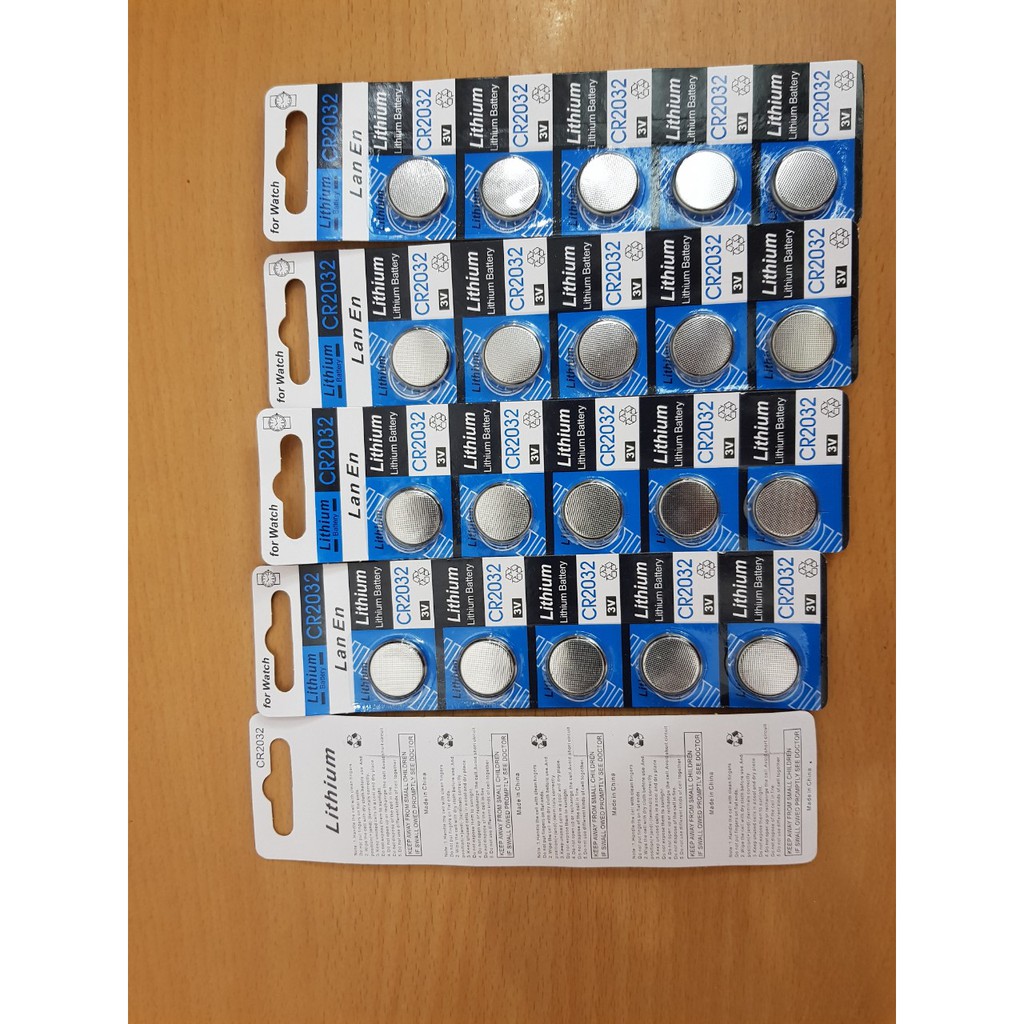 Pin nút CR2032, pin CMOS 3V (vỉ 5 viên) dùng cho cân điện tử, đồ dùng điện
