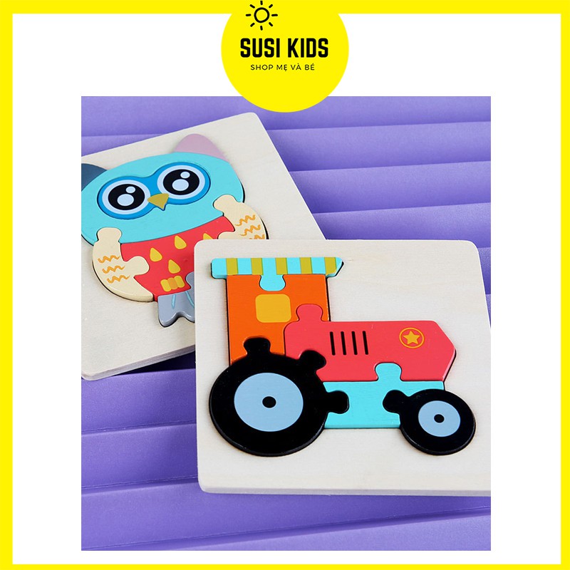 [Chọn Mẫu] Đồ Chơi Cho Bé Trai Gái Bằng Gỗ Xếp Hình Giáo Dục Sớm Montessori Puzzle - Susi Kids