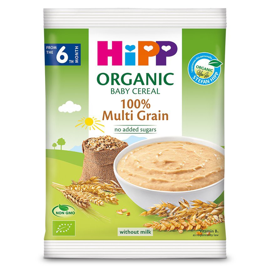 (Hàng mẫu dùng thử- không bán) Túi bột ngũ cốc ăn dặm nhãn hiệu HiPP