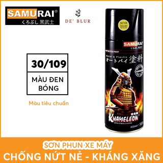 FREESHIP-RẺ NHẤT Sơn xịt Samurai màu ĐEN BÓNG - 109 400 ml