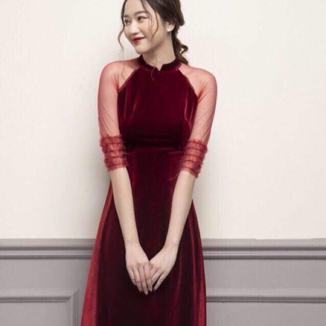 Áo dài nhung