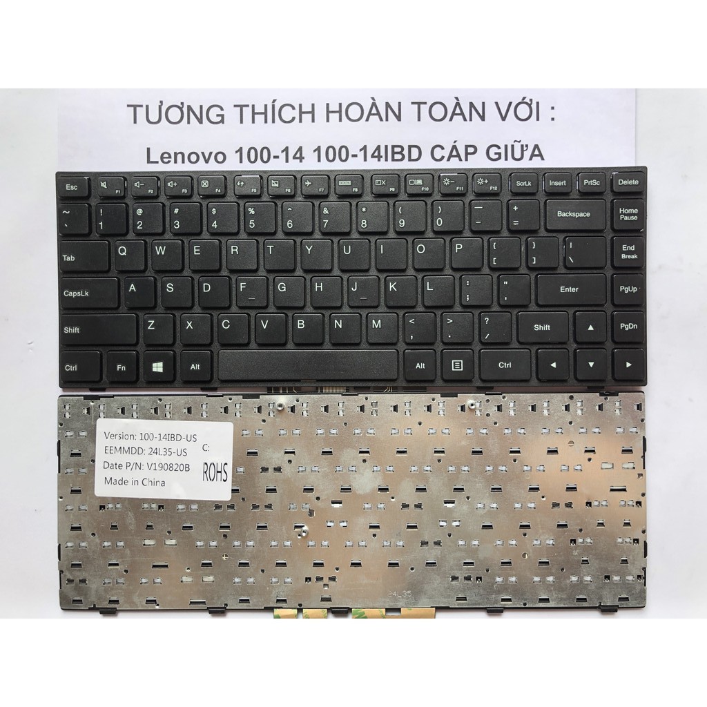 Bàn Phím Laptop Lenovo 100-14 100-14IBD Cáp Giữa - Hàng Mới 100% Bảo hành Toàn quốc 12 Tháng