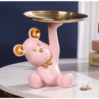 Tượng gấu bê khay decor